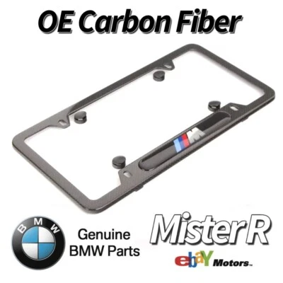 BMW • M Carbon Fiber License Plate Frame • Genuine OE • #82112348413 - Image 1 of 4