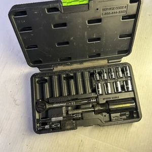 Pittsburgh Pro 1/4" Ratchet Socket Set. Incomplete. No Deep sockets u-joint or - Picture 1 of 6