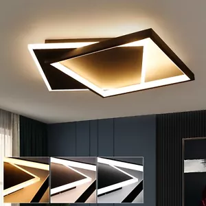 ZMH LED Lampa sufitowa Ściemnialna 44W Lampa sufitowa Lampa do sypialni Czarna Biuro - Zdjęcie 1 z 9