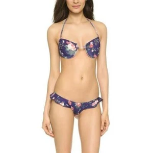 NWT WILDFOX Gypsy Floral Bikini Top LG Bottom SM #90134 - Picture 1 of 2