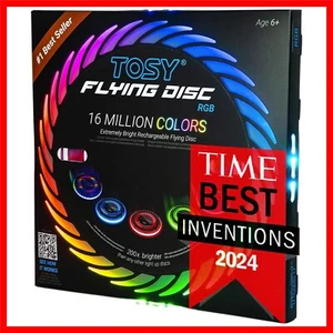 Rechargeable LED Frisbee with 108 Bright Colors - Waterproof & Lightweight - Picture 1 of 8