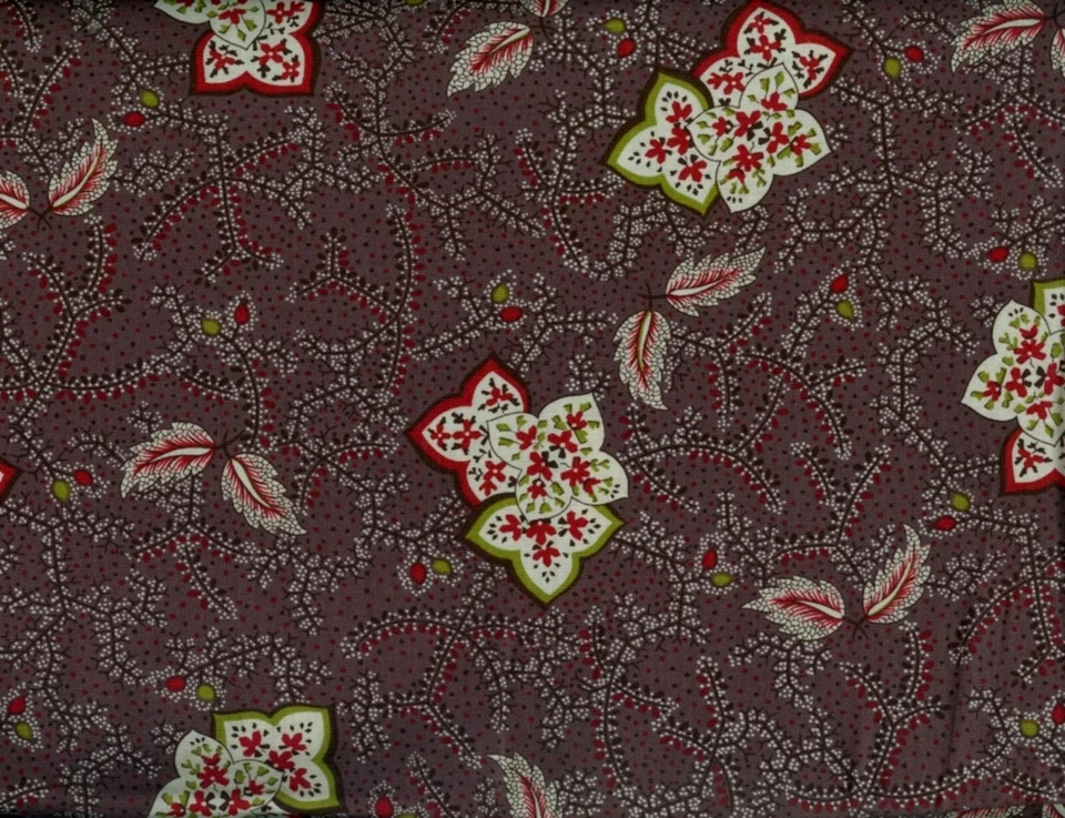 Civil War Repro *ROMANTIC LEGACY* Tecido PURPLE Leaf PAISLEY #2 por Free Spirit - Imagem 1 de 1