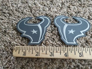 Lot of 2 Houston Texans NFL Pro Bowl Gray Game Jersey Patches Ripon 3.25" x 2.5" - Picture 1 of 4
