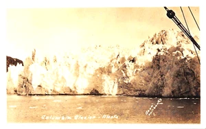 # H2563 ALASKA REAL PHOTO POSTCARD, COLUMBIA GLACIER - Picture 1 of 2