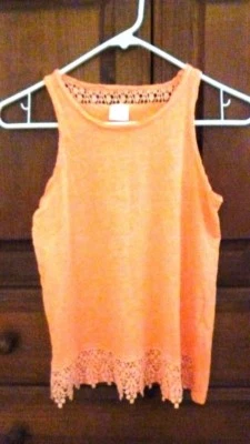 Camiseta sin mangas ZARA Niñas Colección Naranja Encaje Niña Talla 11/12 Foto 1 de 4