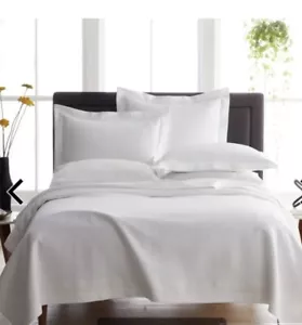 Legends Hotel PAWLING White 100% Cotton King Coverlet New - Picture 1 of 5