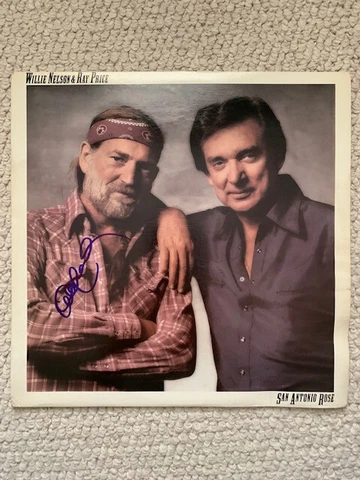WILLIE NELSON HAND SIGNED SAN ANTONIO ROSE VINTAGE VINYL ALBUM      RARE     JSA Cover