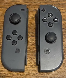Nintendo Switch Official OEM Charcoal Joy-Cons Joycons Left And To Right - Picture 1 of 2