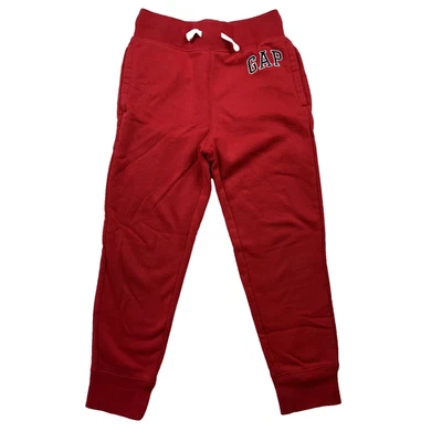 Gap Kids Heritage Logo Fleece Joggers Drawstring Waist Pockets Child Size S 6/7 - Image 1 of 4