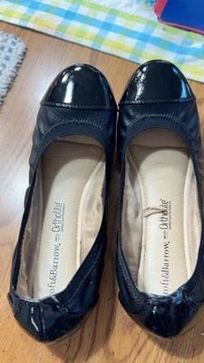 Croft & Barrow Negro Ballet Planos Talla 6.5 Para Mujer Sin Cordones Ortholite Puntera Gorra Foto 1 de 4