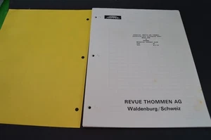 Rare Vtg Thommen Aircraft Clock Service Instruction Manual,Waldenbury/Schweiz - Foto 1 di 7