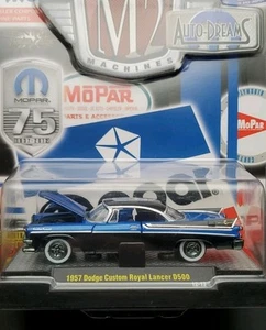 M2 Machines Auto-Dreams Mopar #12-13 1957 Dodge Custom Royal Lancer D500 in Blue - Picture 1 of 9