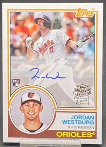 2024 TOPPS ARCHIVES FAN FAVORITES AUTO ROOKIE JORDAN WESTBURG ORIOLES - Picture 1 of 2