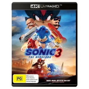 Sonic The Hedgehog 3 BRAND NEW Region B 4K ULTRA HD - Picture 1 of 1