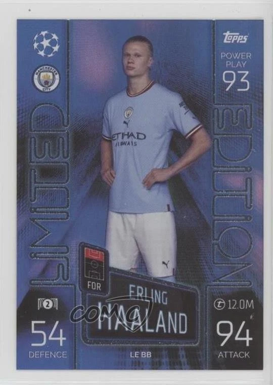 2022-23 Topps Match Attax UEFA Club Competitions Blue Burst Erling Haaland #LEBB - Image 1 of 2