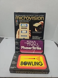 Vintage Microvision Star Trek: Phaser Strike, Bowling und leere Microvision Box - Bild 1 von 11