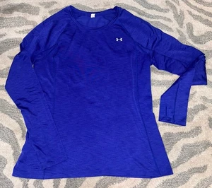 UNDER ARMOUR UA ColdGear Cozy Crew Shirt Damen Daumenlöcher lila XL #1248568 - Bild 1 von 6
