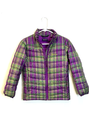 Chaqueta acolchada Marmot Girls M Hera 700 relleno a cuadros bayas usada en excelente estado Foto 1 de 4