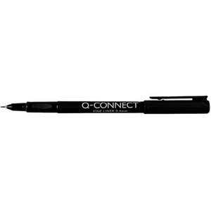 Fineliner Q-Connect 0.4 mm nero  Conf. 10 pezzi - KF25007 - Foto 1 di 1