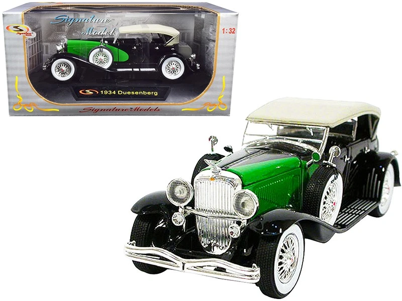 Signature Models 32310BK 1934 Duesenberg Black and Green 1/32 Diecast Model Car - Image 1 of 1