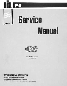 MANUALE DI SERVIZIO CUB AND CUB LO-BOY GSS-1411 - Foto 1 di 2