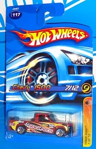 Hot Wheels 2006 Track Aces Series #117 Chevy 1500 Red w/ 5SPs - Picture 1 of 2