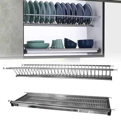 Scolapiatti ad Incasso Regolabile in Acciaio Inox con Kit Raccogligocce - Image 1 of 4