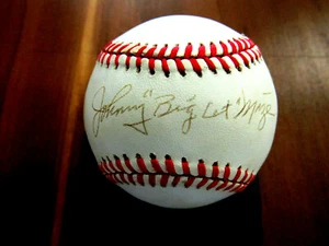 JOHNNY MIZE BIG CAT CARDINALS YANKEES HOF SIGNED AUTO VINTAGE ONL BASEBALL JSA - Picture 1 of 3