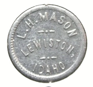 Lewiston Idaho L H Mason bueno para 6 1/4c ficha de aluminio comercial 21 mm - Imagen 1 de 2