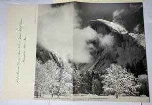 LARGE YOSEMITE AHWAHNEE MENU 1976 BRACEBRIDGE CHRISTMAS DINNER 19"x13-1/2" - Picture 1 of 2