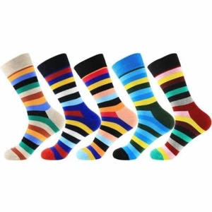 Smart Mens Bright Smart Coloured Striped Suit Cotton Blend Adults 1 Pair - Picture 1 of 6