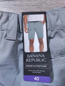 Pantalones Cortos Banana Republic Para Hombre 40 Gris Cómodos Frente Plano - Imagen 1 de 9