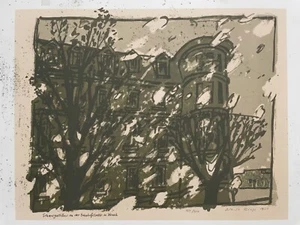 Albert Rüegg 1902-1986 Snow Flurry at The Bahnhofsstrasse IN Zurich 1964 - Picture 1 of 10