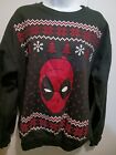 Marvel Deadpool Christmas Holiday Sweatshirt Size M Medium