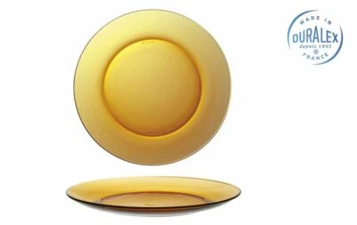 DURALEX LYS AMBER tempered glass DESSERT dinner plates 19.5cm box of 6 - Image 1 of 3