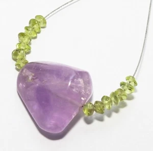 Pietra preziosa sciolta peridoto ametista naturale 29,10 cts (da 19 x 19 mm a 4 mm) 15 pz - Foto 1 di 6