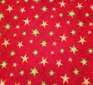 Super Spacey BTY Jackie Decker P&B Textiles Bright Green Orange Yellow Stars Red - Picture 1 of 3