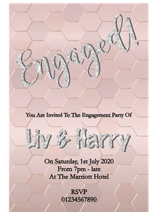 10 Inviti Personalizzati Glitter Fidanzamento Matrimonio Compleanno Baby Shower - Foto 1 di 24