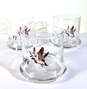 3er Set Vintage Avon Chesapeake Mallard Duck Whiskey Low Ball Gläser 1981 - Bild 1 von 8