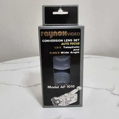 Raynox Video Conversion Lens Set Auto Focus Telephoto & Wide Angle Model AF-1010 - Image 1 of 4