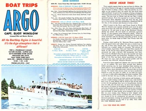 Argo Bootstour Boothbay Region Maine Vintage Broschüre Farbfotos Streckenkarte - Bild 1 von 3