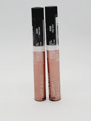 Wet n Wild MegaSlicks Lip Gloss, Rose Gold 555B, 0.19 oz. QTY:2 - Image 1 of 4