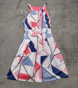Vince Camuto Dress Womens Size 4 Fit & Flare Color Block Sleeveless Pockets - Picture 1 of 17