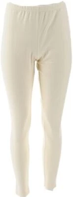 Women with Control Fit Pull-on Knit Leggings-Winter White-Medium-NEW-A235949 - Imagem 1 de 3