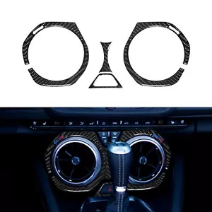 For Chevrolet Camaro Carbon Fiber Interior Center Air Vent Outlet Cover Trim - Picture 1 of 4