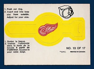 Detroit Red Wings Ring 73-74 O-Pee-Chee 1973-74 Nr. 13 Neuwertig + 2 - Bild 1 von 1