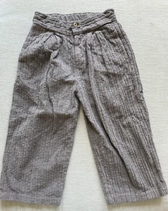 $40 Yellow Pelota Kids cropped culottes Trousers Size 8Y brown - Picture 1 of 7