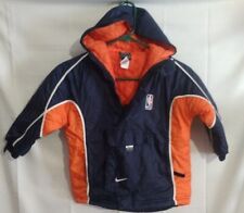 Vintage Rare NBA Basketball NY Knicks Full Zip Hooded Puffer Winter Jacket Coat