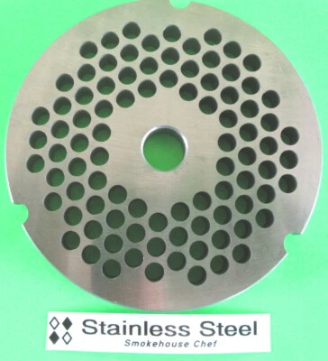 SMOKEHOUSE CHEF #32 x 1/4" S/S *Course Burger * Meat Grinder Chopper Plate for Hobart LEM etc