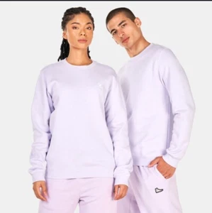 Converse Gender Free Pullover Crew Neck Medium Lavender SweatShirt Unisex - Picture 1 of 4